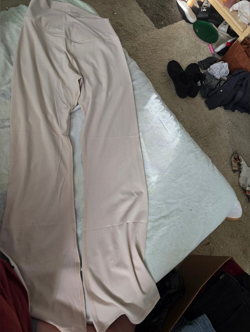 Beige Leggings, Flare Leg, Size Medium